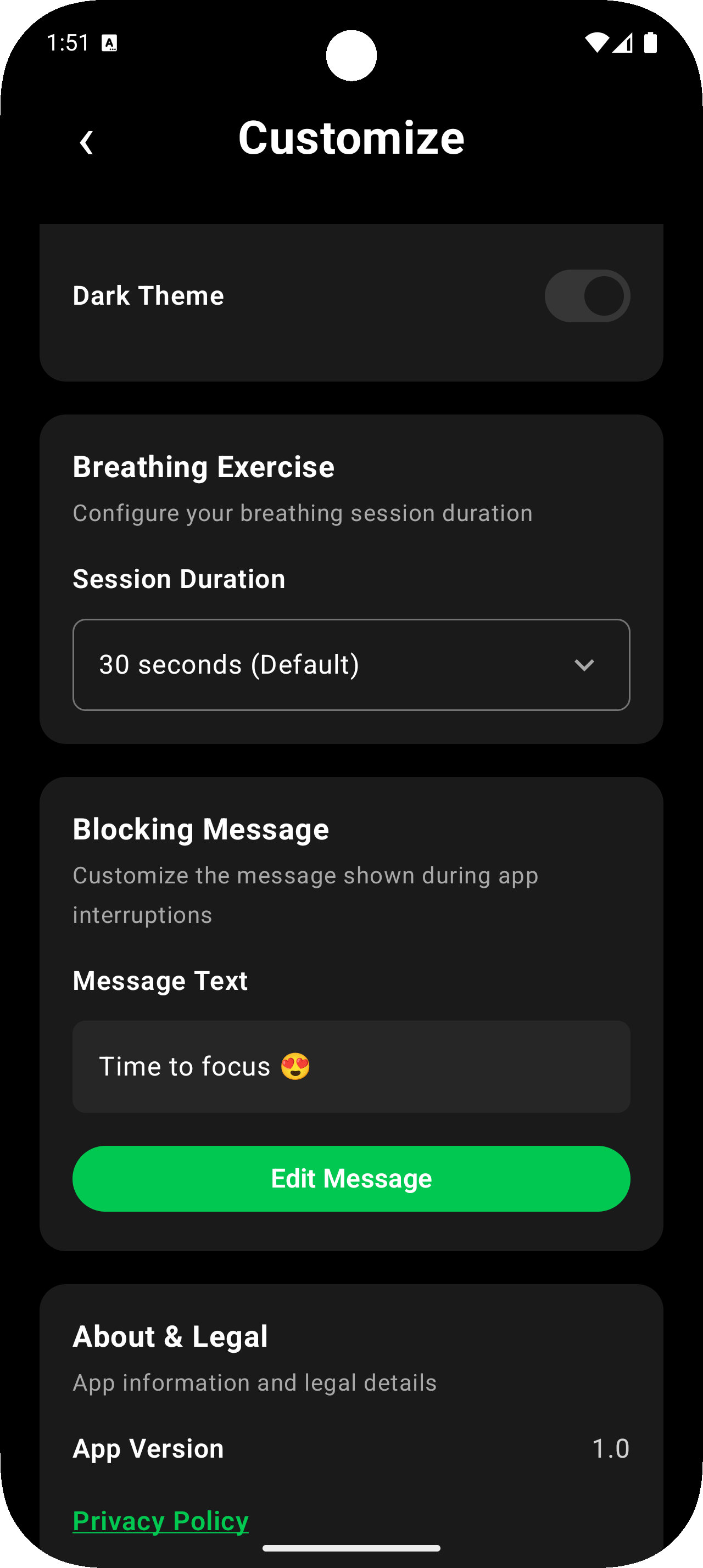 MindGap Settings and Customization